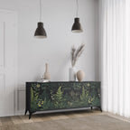 FERN FLOWERS Sideboard mit 3 Türen in Schwarz