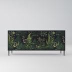 FERN FLOWERS Sideboard mit 3 Türen in Schwarz