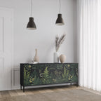 FERN FLOWERS Sideboard mit 3 Türen in Schwarz