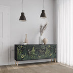 FERN FLOWERS Sideboard mit 3 Türen in Schwarz