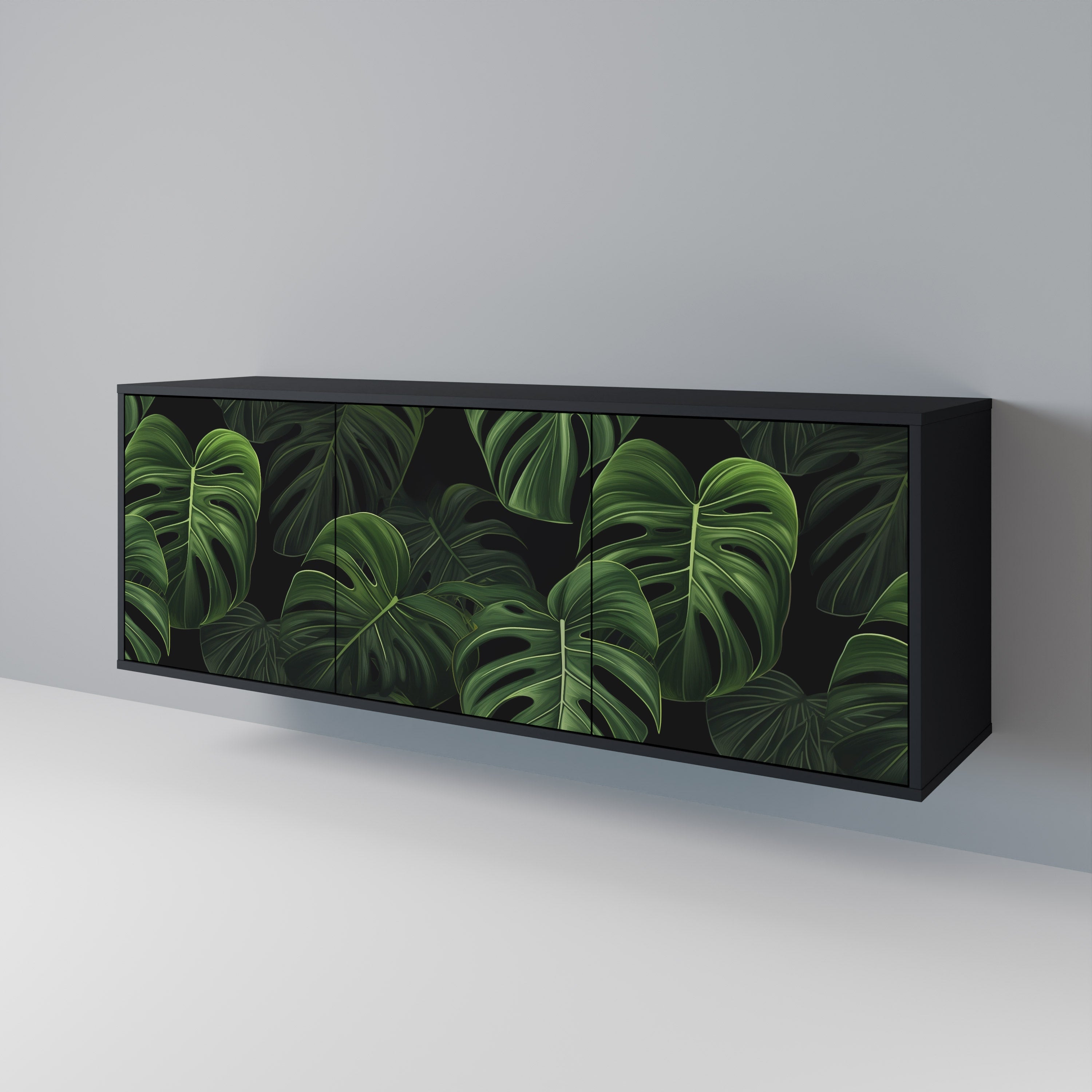 INFINITE MONSTERA Sideboard mit 3 Türen in Schwarz