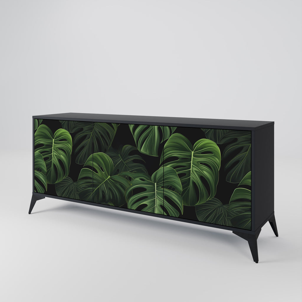 INFINITE MONSTERA Sideboard mit 3 Türen in Schwarz