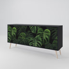 INFINITE MONSTERA Sideboard mit 3 Türen in Schwarz