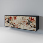 PETAL HARMONY 3-Door Sideboard in Black Finish