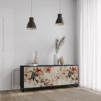 PETAL HARMONY 3-Door Sideboard in Black Finish