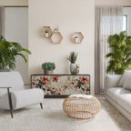 PETAL HARMONY 3-Door Sideboard in Black Finish