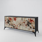 PETAL HARMONY 3-Door Sideboard in Black Finish