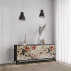 PETAL HARMONY 3-Door Sideboard in Black Finish