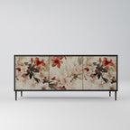 PETAL HARMONY 3-Door Sideboard in Black Finish