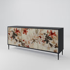 PETAL HARMONY 3-Door Sideboard in Black Finish