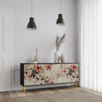 PETAL HARMONY 3-Door Sideboard in Black Finish