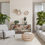 PETAL HARMONY 3-Door Sideboard in Black Finish