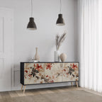 PETAL HARMONY 3-Door Sideboard in Black Finish
