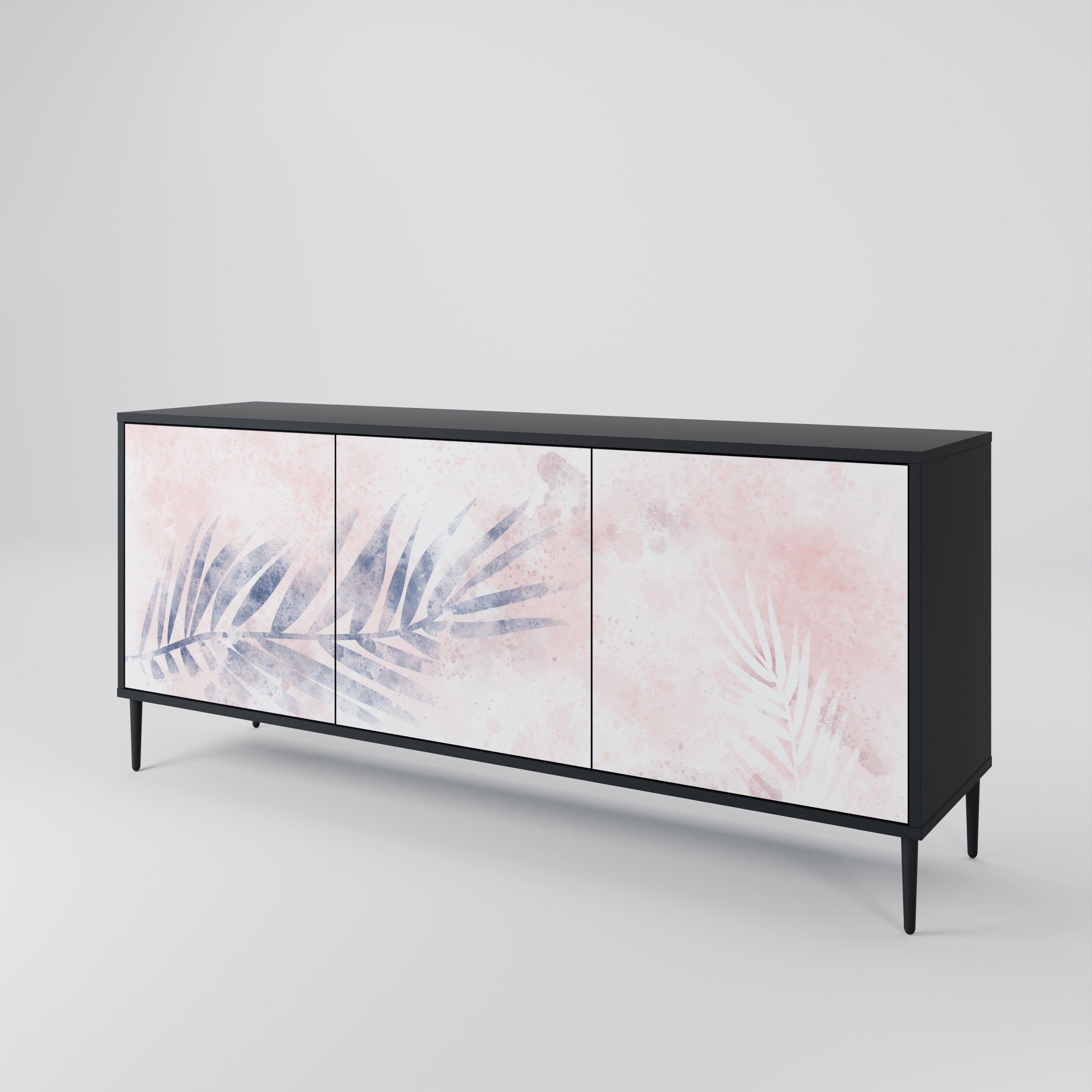 TIMELESS FLOAT 3-Door Sideboard in Black Finish