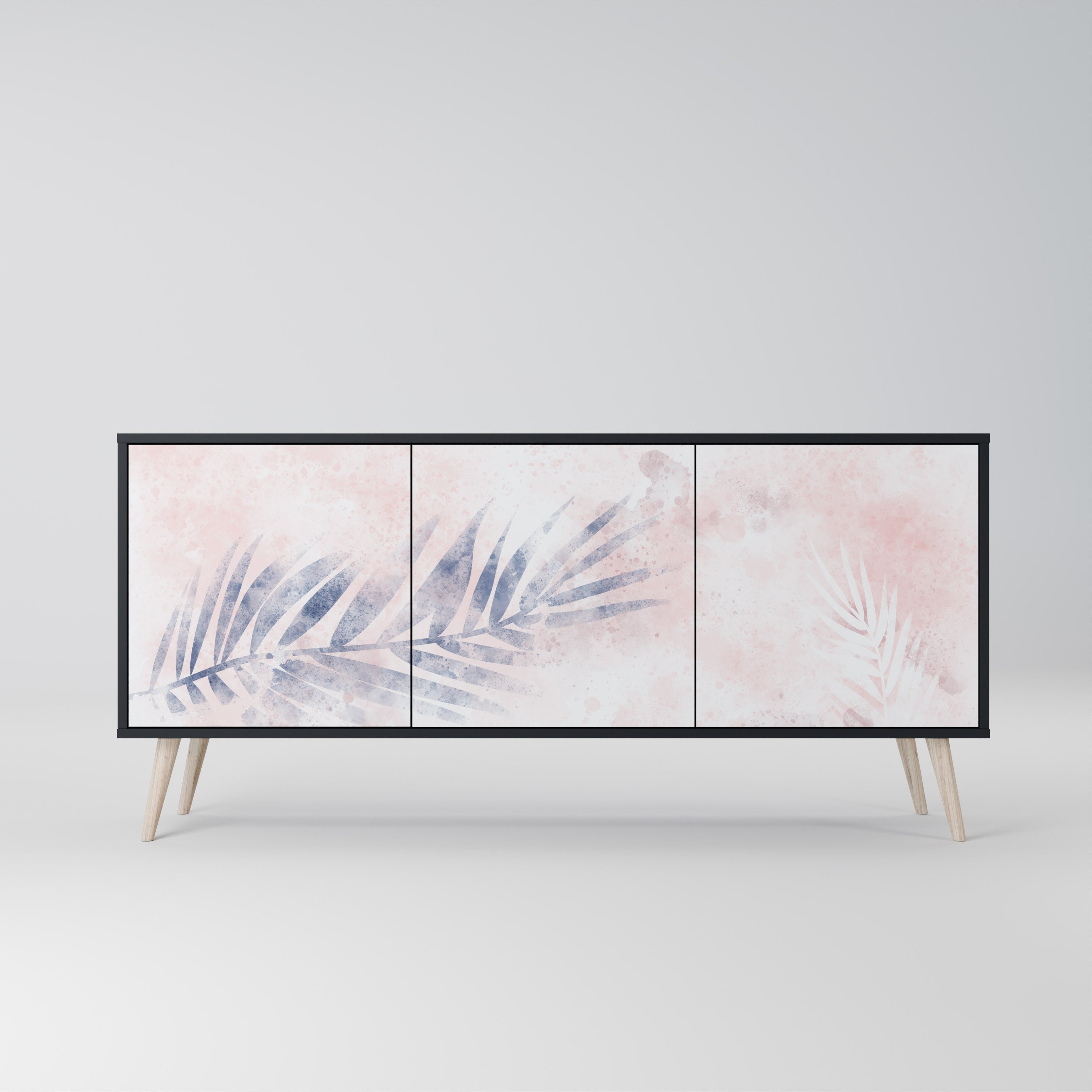 TIMELESS FLOAT 3-Door Sideboard in Black Finish