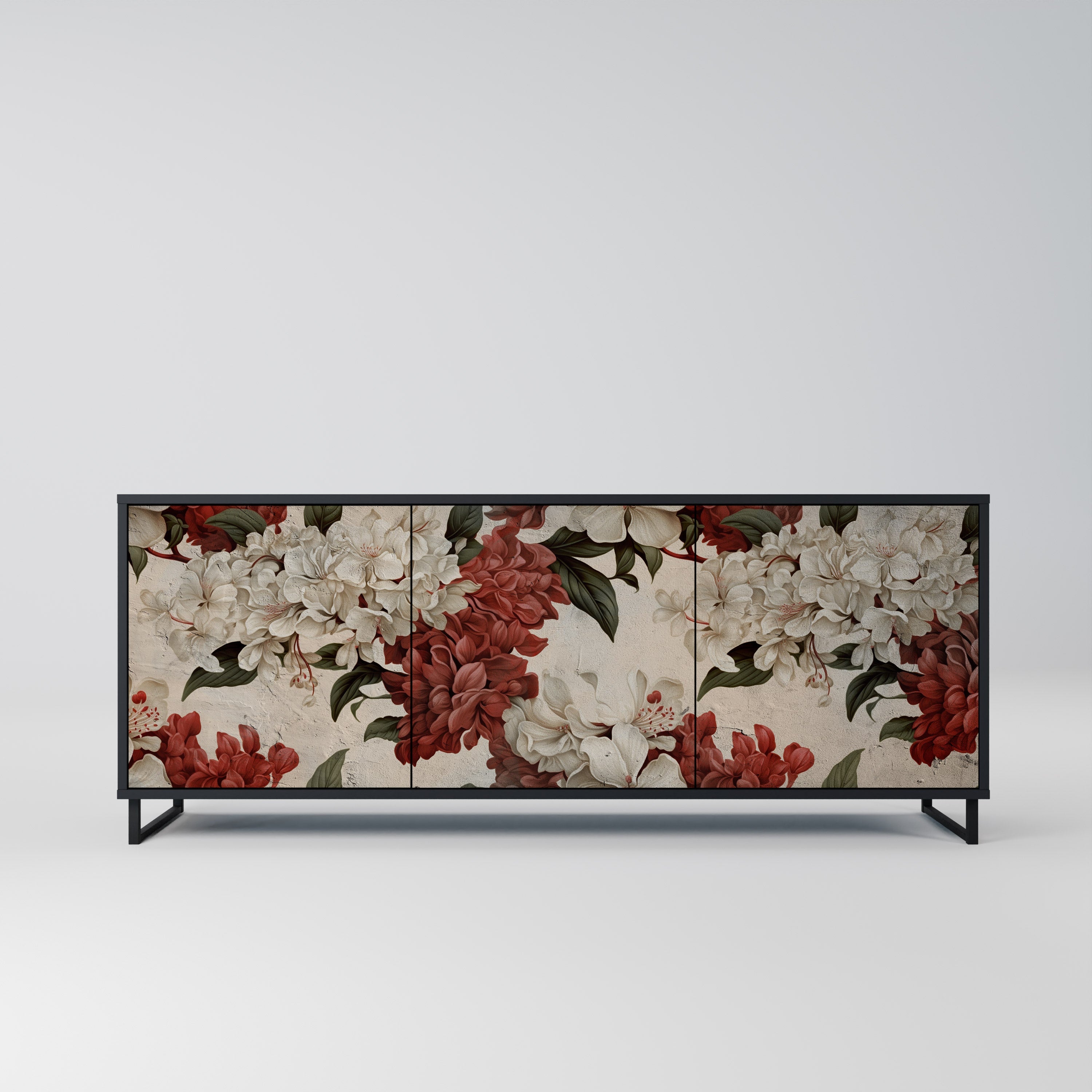 EPHEMERAL DAYS 3-Door Sideboard in Black Finish