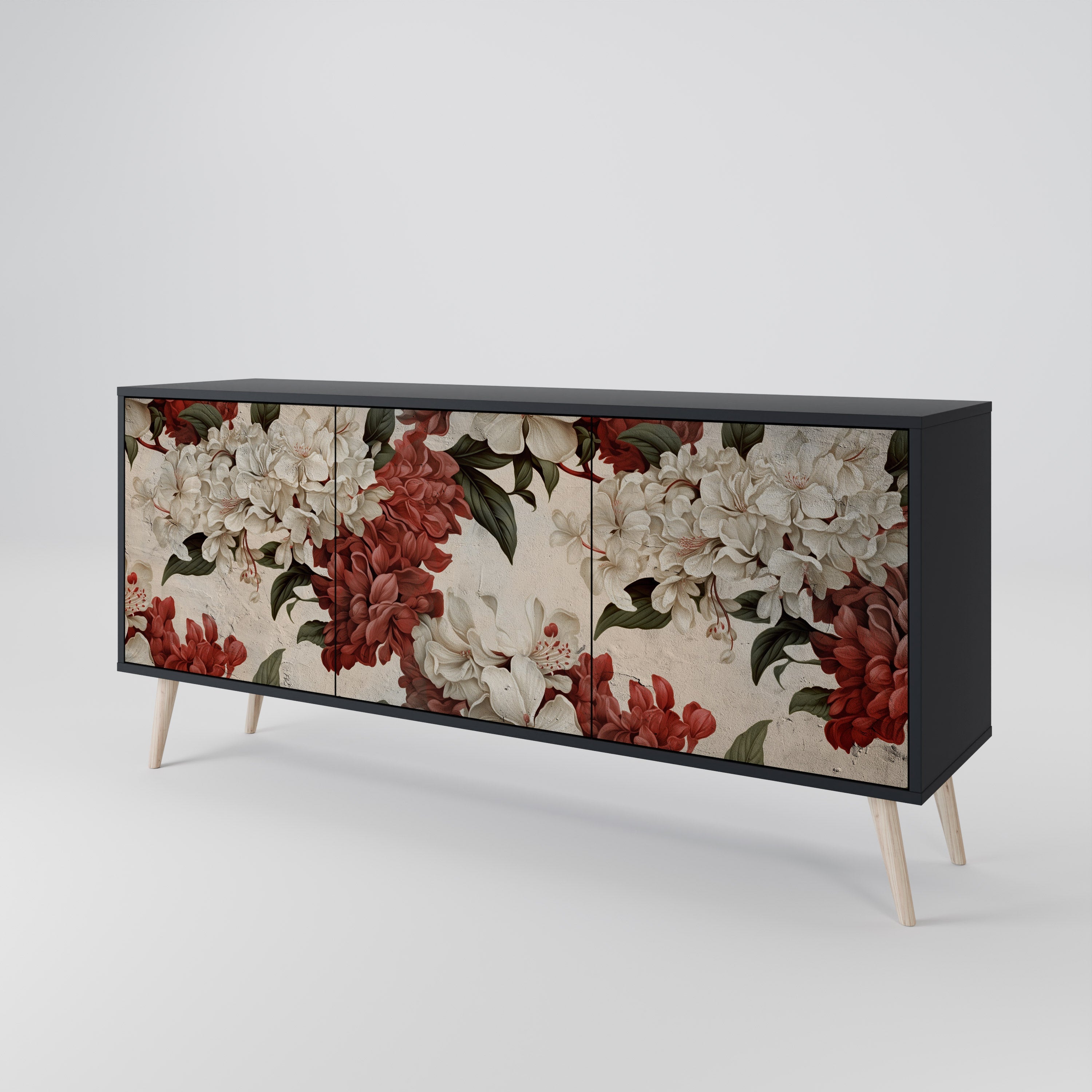 EPHEMERAL DAYS Sideboard mit 3 Türen in Schwarz