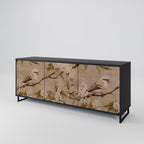 PETAL DISTINGUISH Sideboard mit 3 Türen in Schwarz