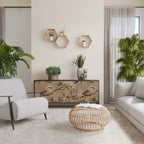 PETAL DISTINGUISH Sideboard mit 3 Türen in Schwarz