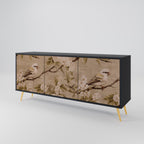 PETAL DISTINGUISH Sideboard mit 3 Türen in Schwarz