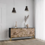 PETAL DISTINGUISH Sideboard mit 3 Türen in Schwarz