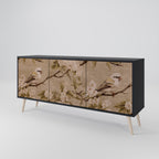 PETAL DISTINGUISH Sideboard mit 3 Türen in Schwarz