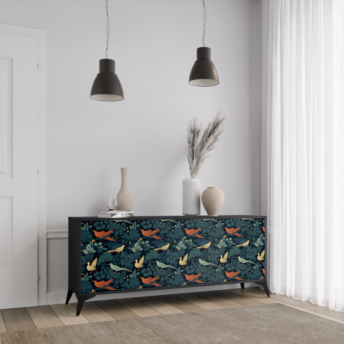 FOWL ORNAMENT 3-türiges Sideboard