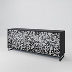 CHARCOAL SPROUT Sideboard mit 3 Türen in Schwarz