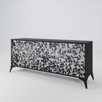 CHARCOAL SPROUT Sideboard mit 3 Türen in Schwarz