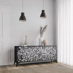 CHARCOAL SPROUT Sideboard mit 3 Türen in Schwarz