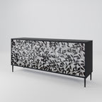 CHARCOAL SPROUT Sideboard mit 3 Türen in Schwarz
