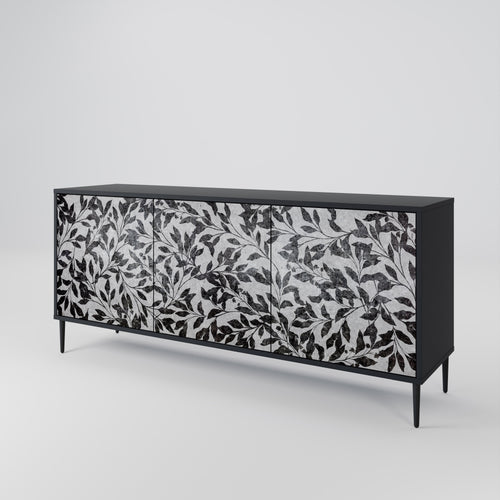 CHARCOAL SPROUT Sideboard mit 3 Türen in Schwarz