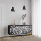 CHARCOAL SPROUT Sideboard mit 3 Türen in Schwarz