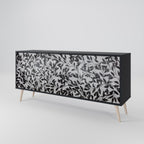 CHARCOAL SPROUT Sideboard mit 3 Türen in Schwarz