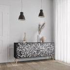 CHARCOAL SPROUT Sideboard mit 3 Türen in Schwarz