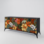 RADIANT FLORA Sideboard mit 3 Türen in Schwarz