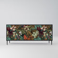 BOTANICAL EMERGENCE Sideboard mit 3 Türen in Schwarz