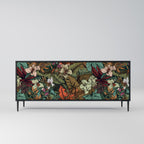 BOTANICAL EMERGENCE Sideboard mit 3 Türen in Schwarz