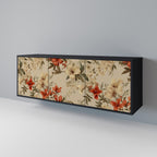 BLOOMING HARMONY 3-Door Sideboard in Black Finish