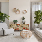 BLOOMING HARMONY 3-Door Sideboard in Black Finish