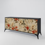 BLOOMING HARMONY 3-Door Sideboard in Black Finish