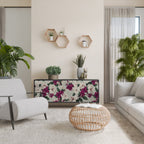 FLOWERET DREAM 3-Door Sideboard in Black Finish