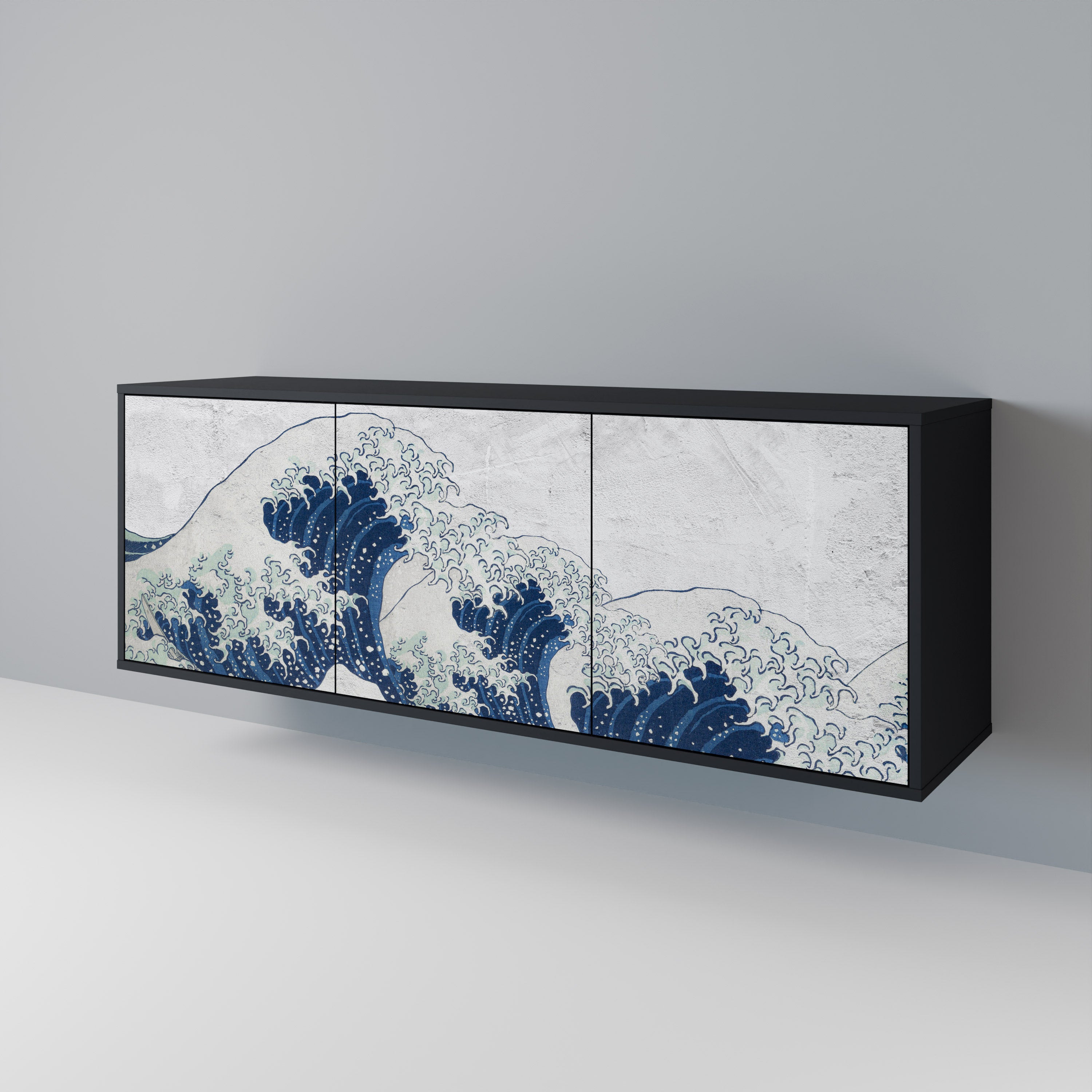 THE GREAT WAVE AT KANAGAWA 3-Door Sideboard