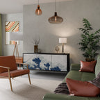 THE GREAT WAVE AT KANAGAWA Sideboard mit 3 Türen in Schwarz