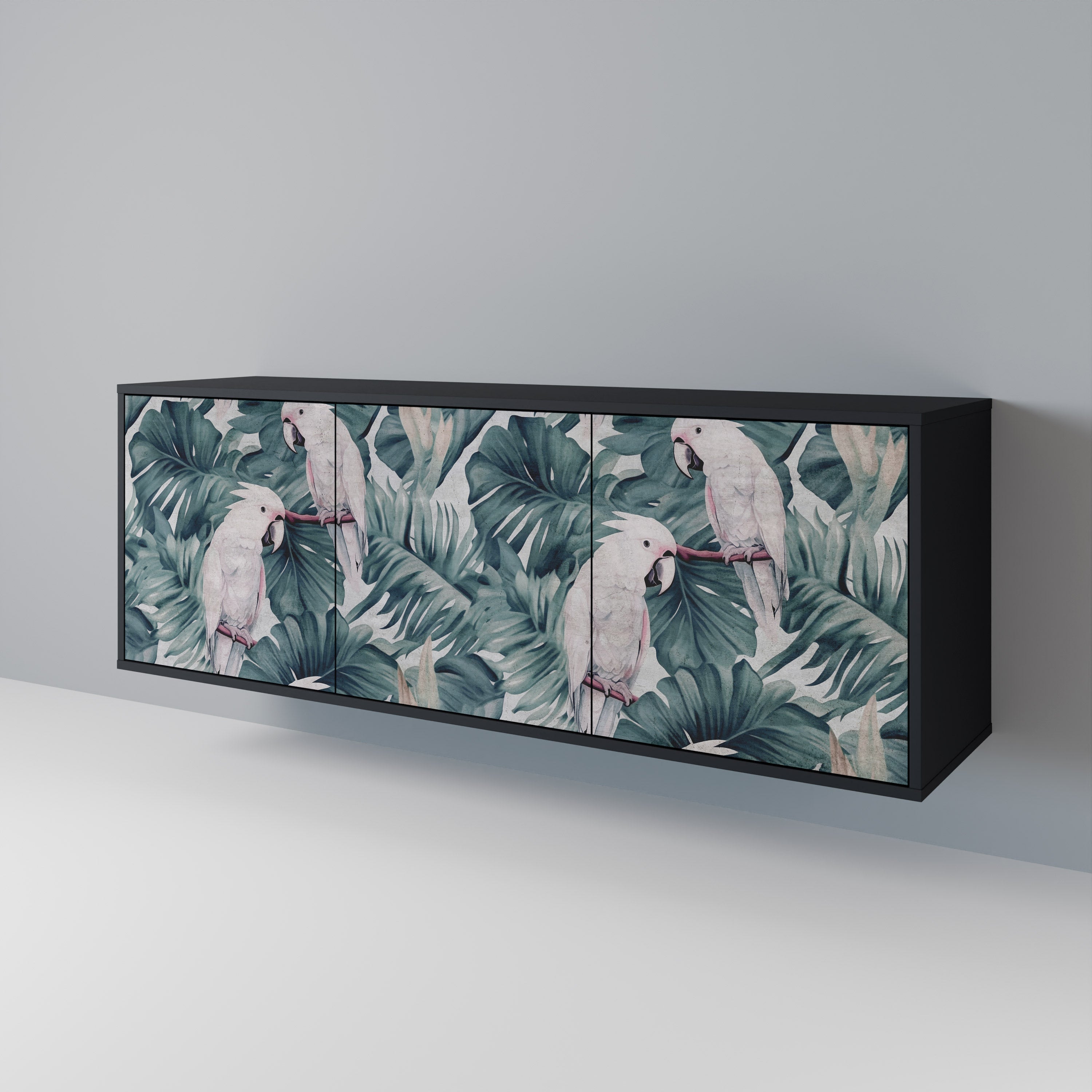 POPINJAY LOOK Sideboard mit 3 Türen in Schwarz