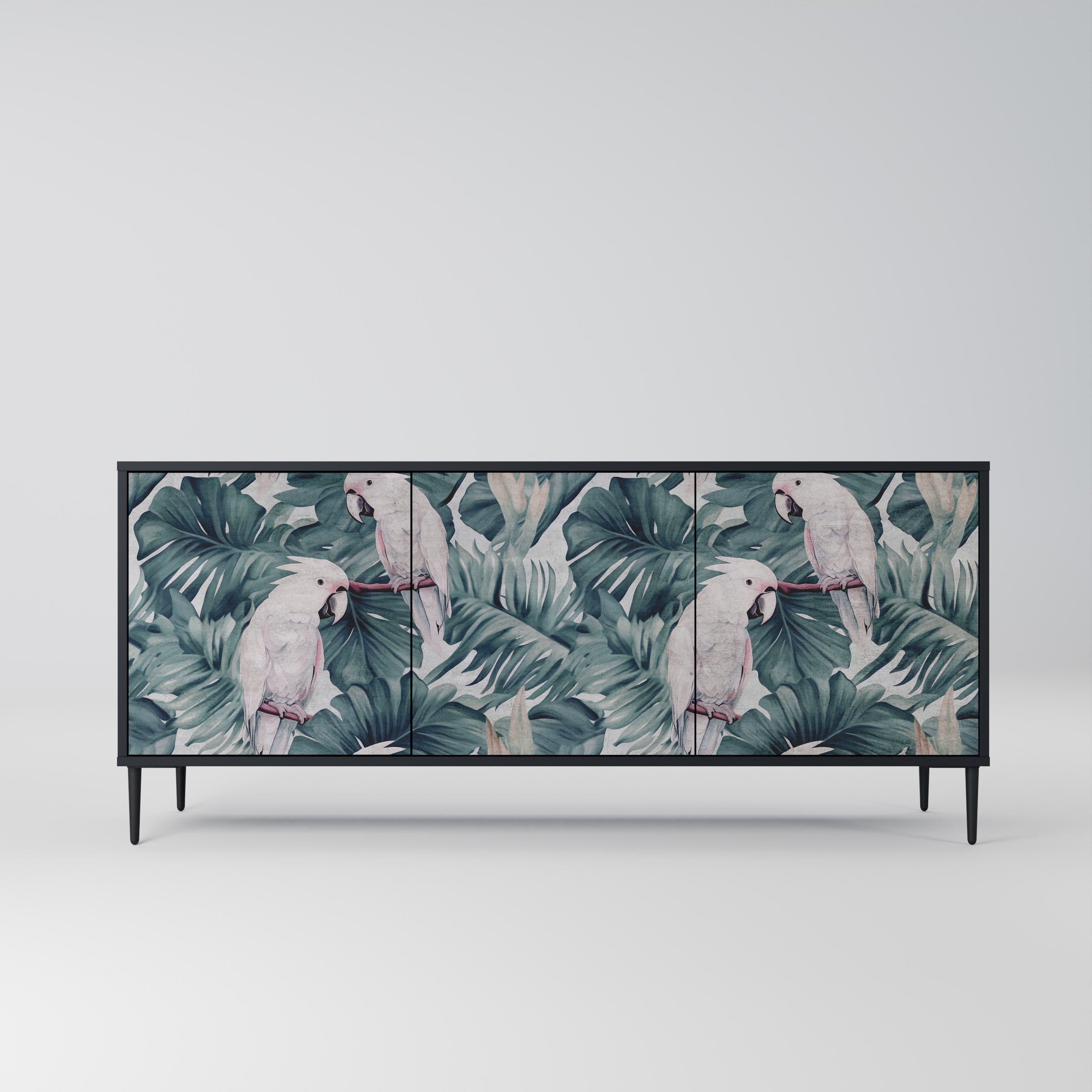 POPINJAY LOOK 3-Door Sideboard in Black Finish