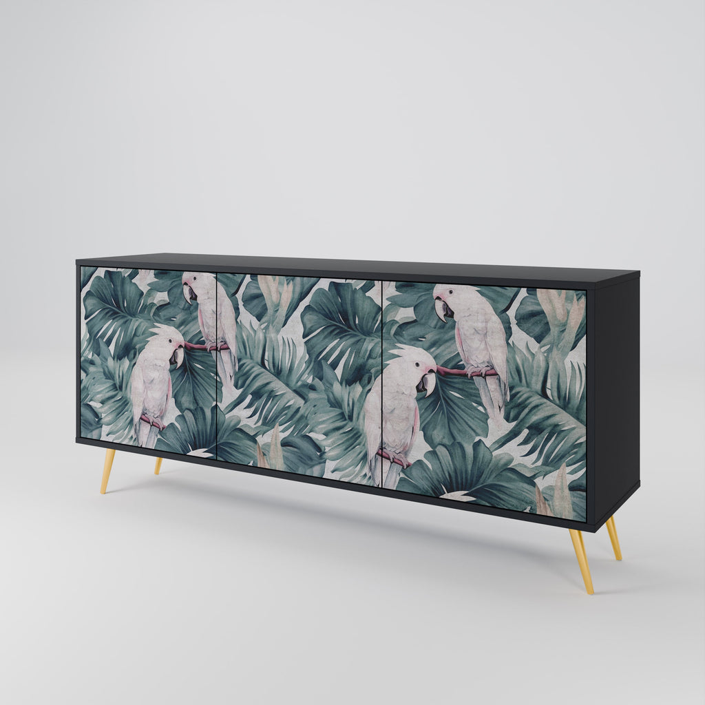 POPINJAY LOOK Sideboard mit 3 Türen in Schwarz