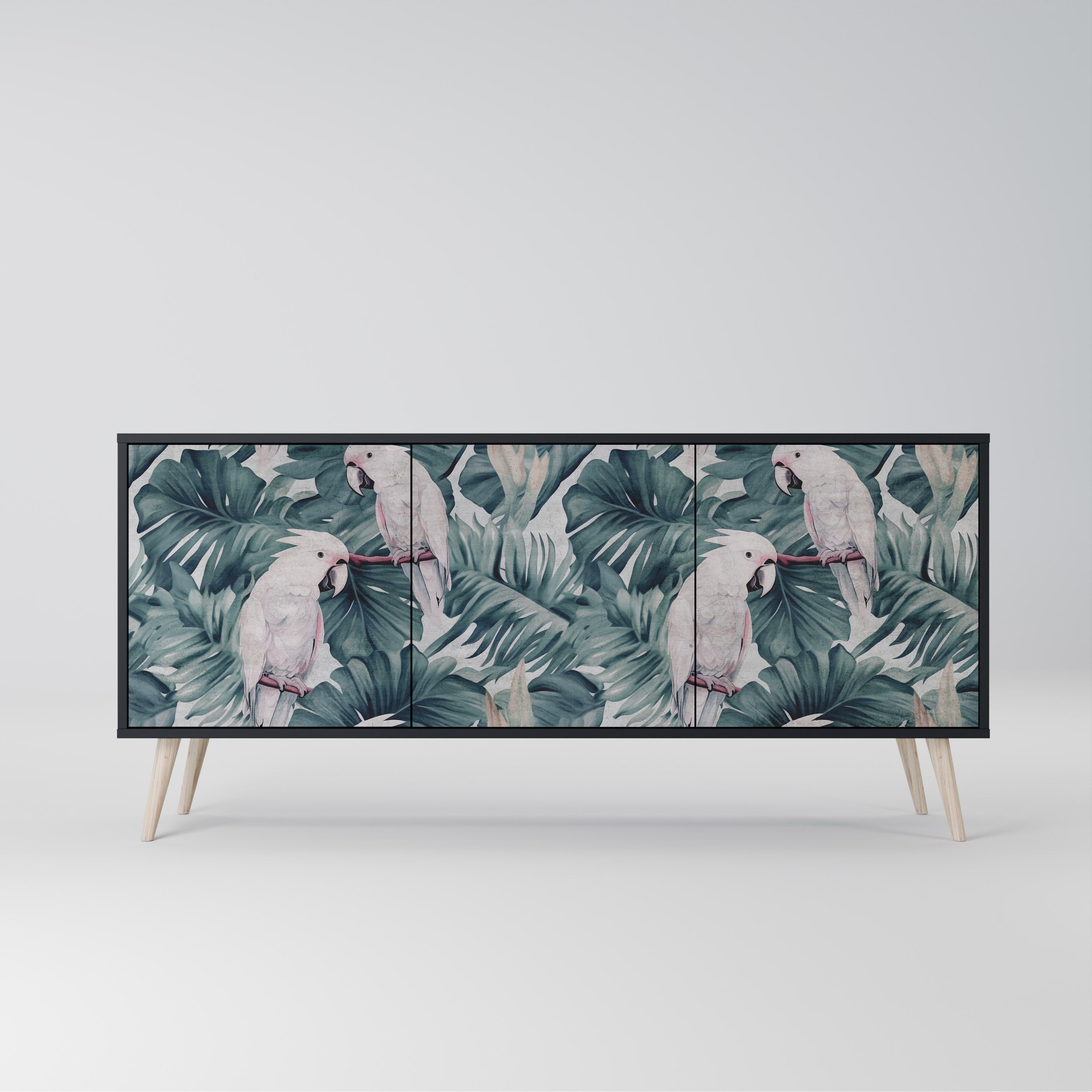 POPINJAY LOOK 3-Door Sideboard in Black Finish