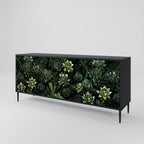 SUCCULENT JUNGLE Sideboard mit 3 Türen in Schwarz