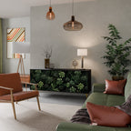 SUCCULENT JUNGLE Sideboard mit 3 Türen in Schwarz